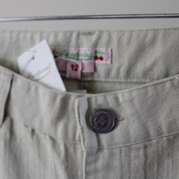NWT Bonpoint Girls Sienna Style Straight Leg Chino Trousers Pants 12 Cream - Picture 4 of 9